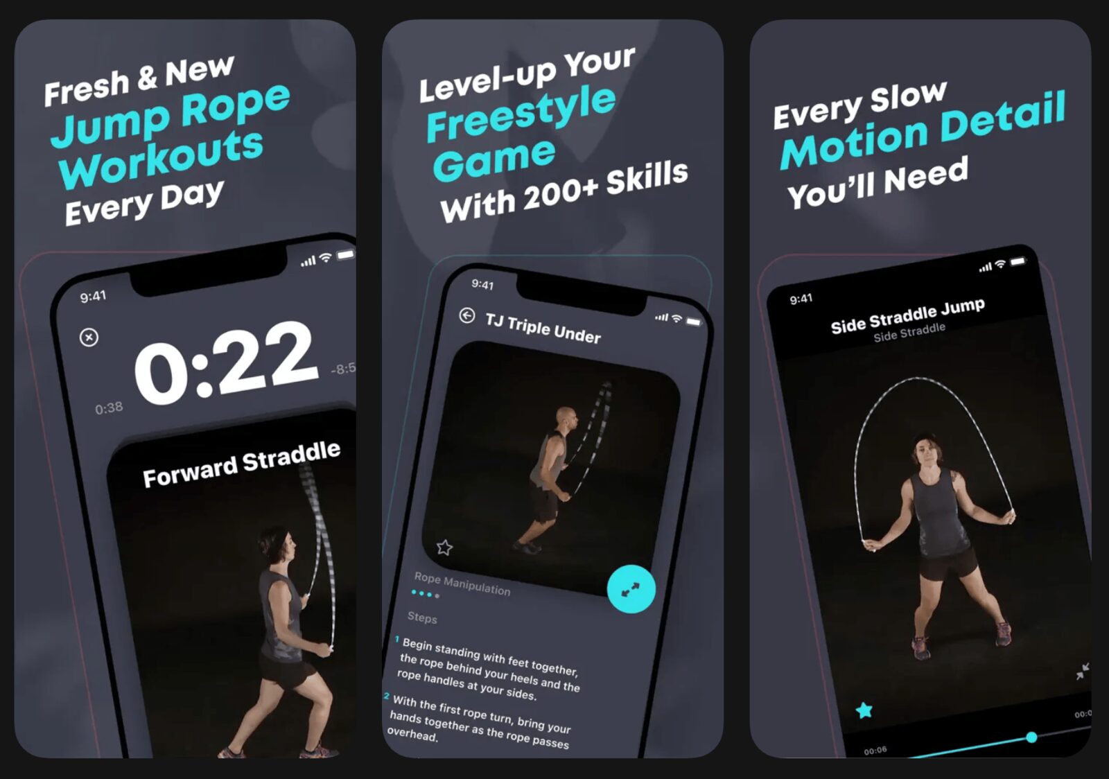 Screenshots of JustJump — Jump Rope Trainer