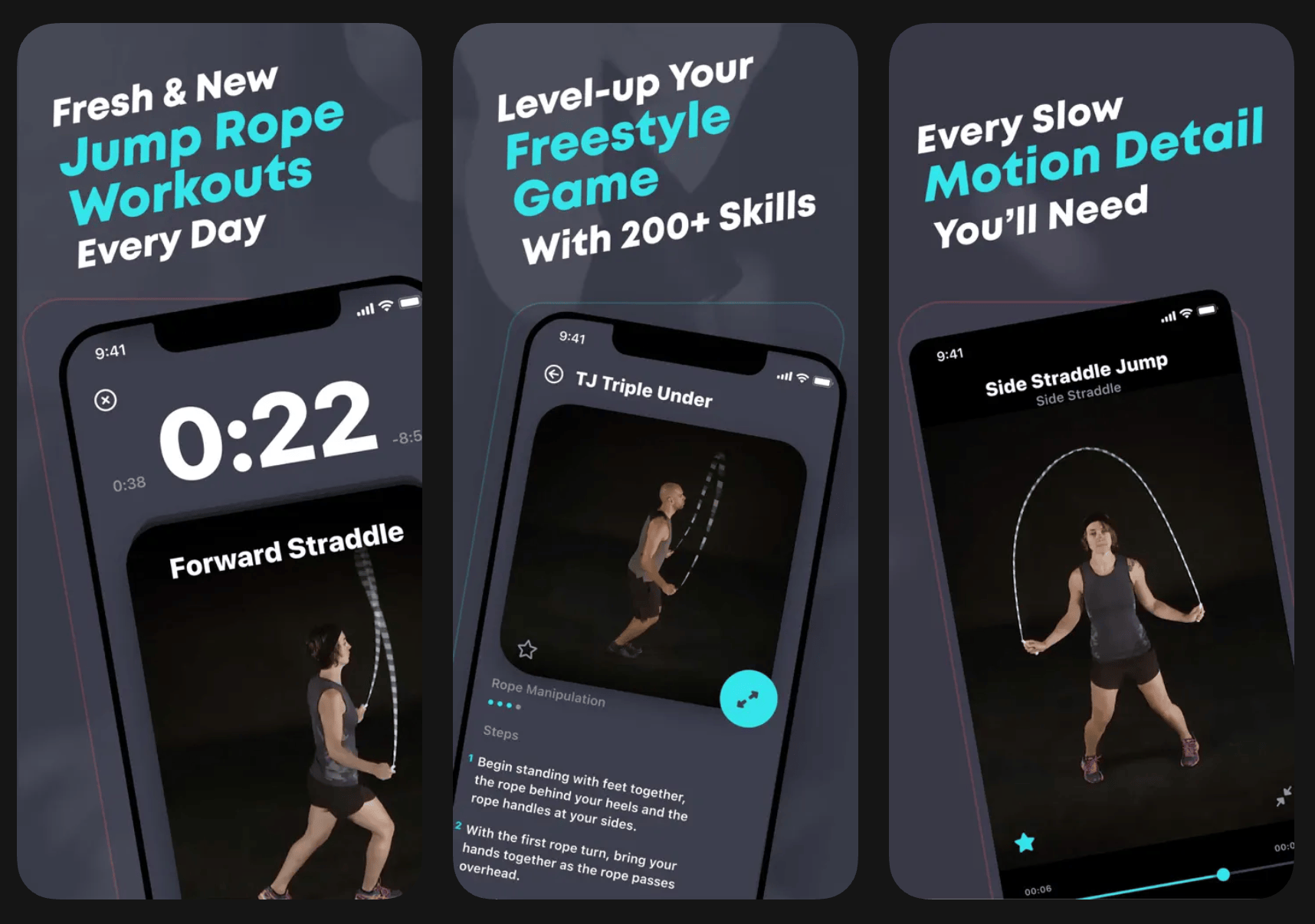 Screenshots of JustJump — Jump Rope Trainer