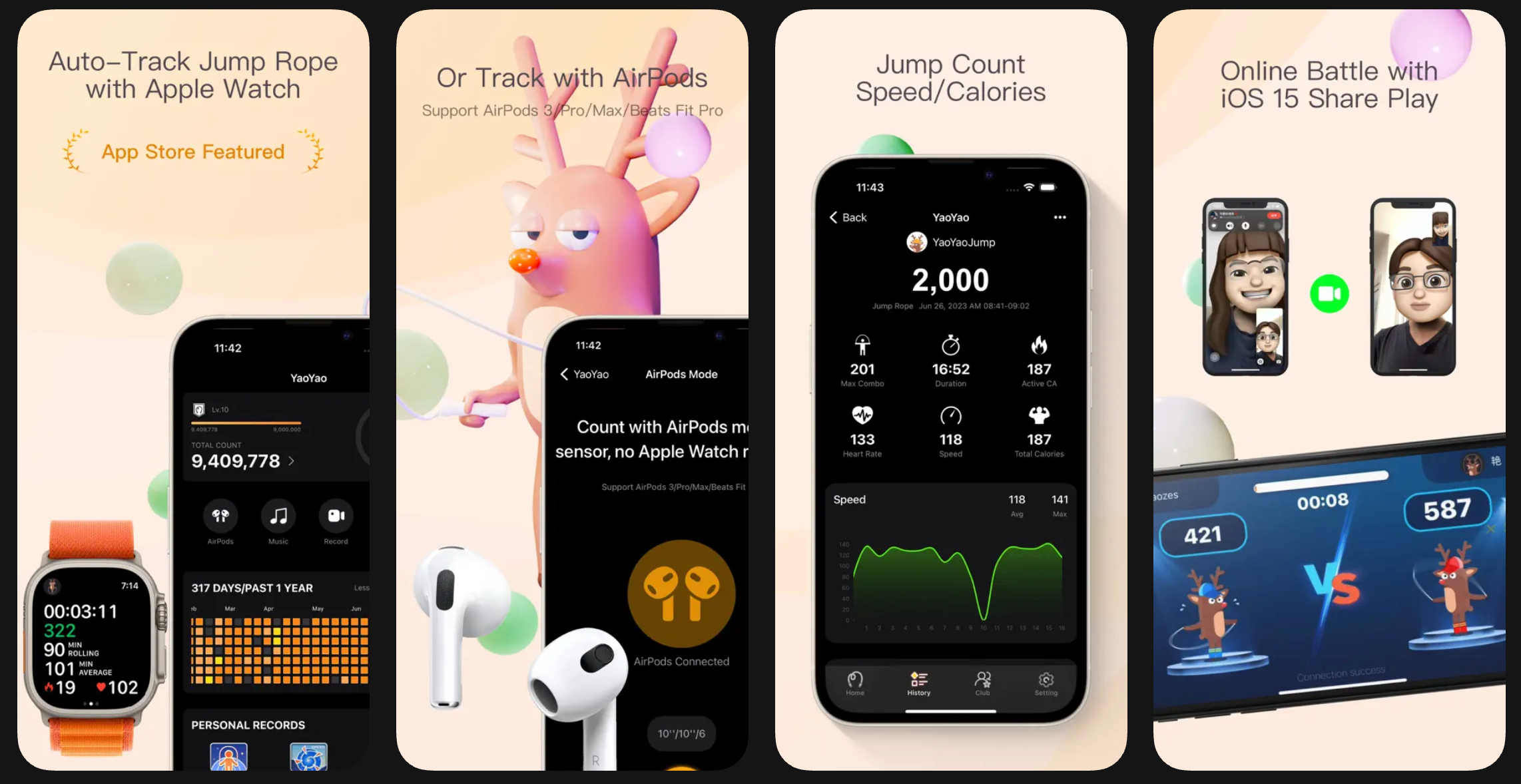 Screenshots of YaoYao - Jump Rope