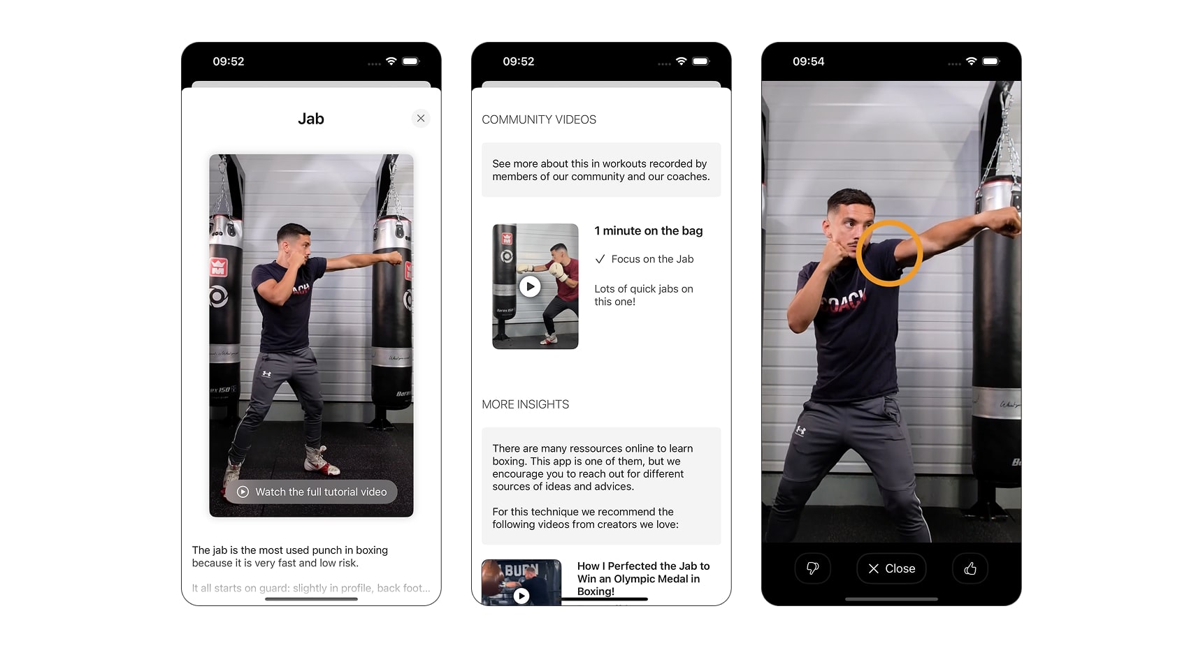 Boxing catalogue inside iOS app