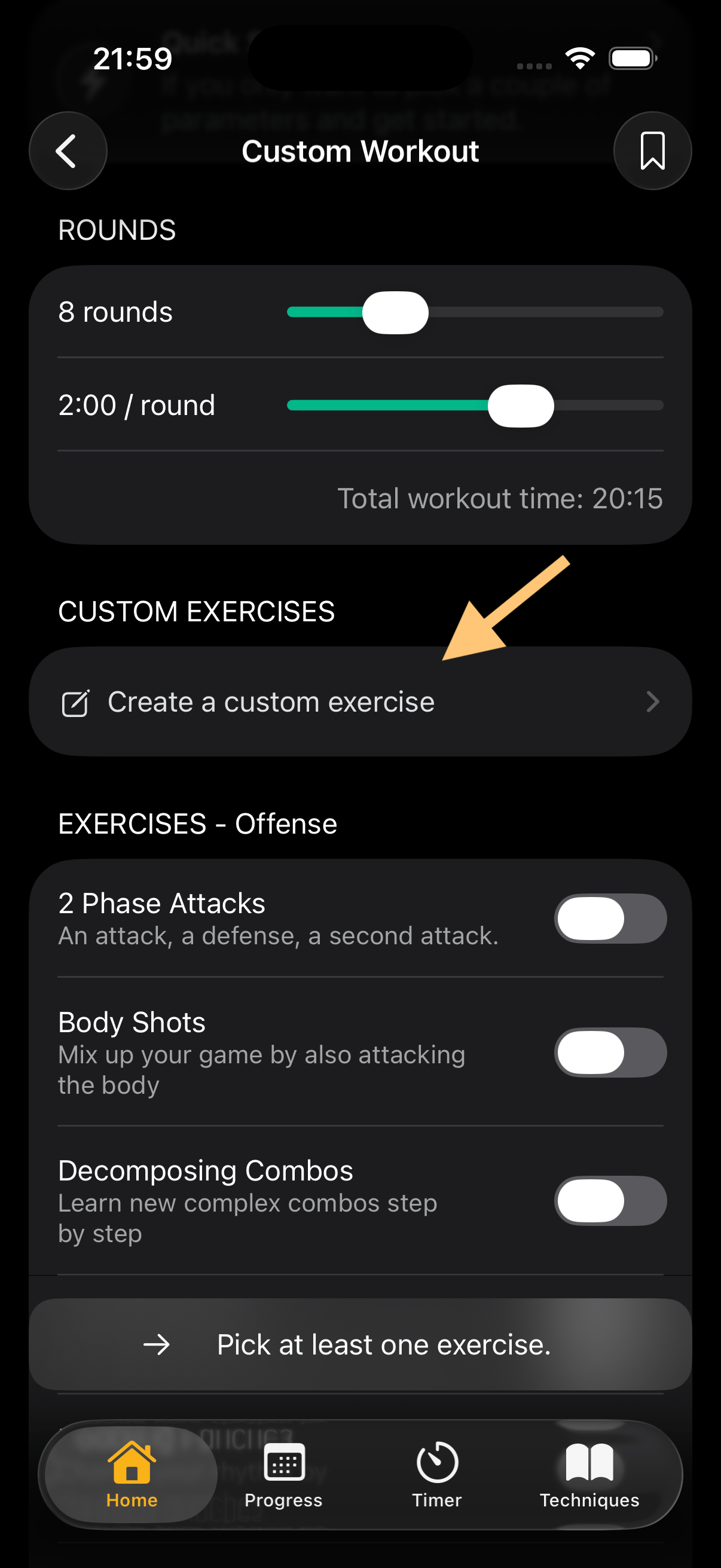 Create custom boxing combos with an app
