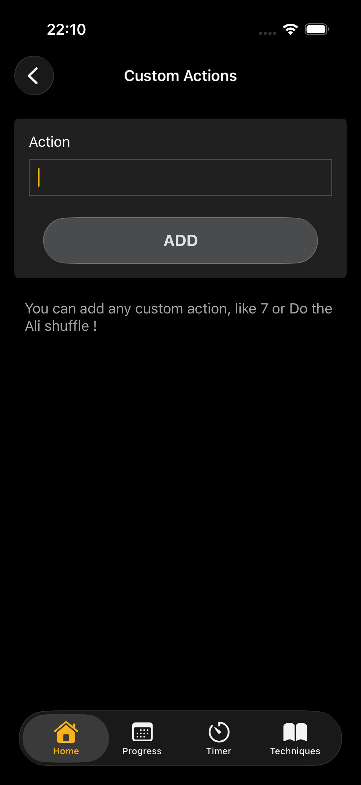 Adding a custom technique in the boxing app