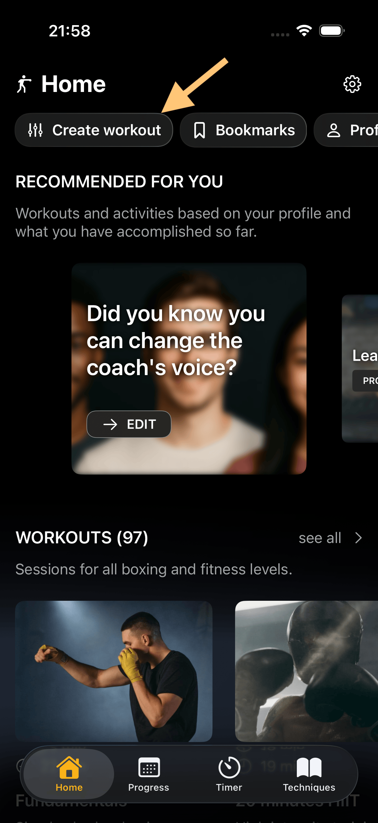 Create custom boxing combos with an app