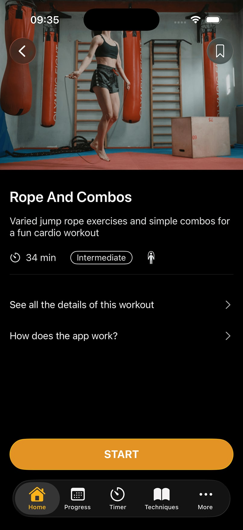 Jump rope for boxing with an app
