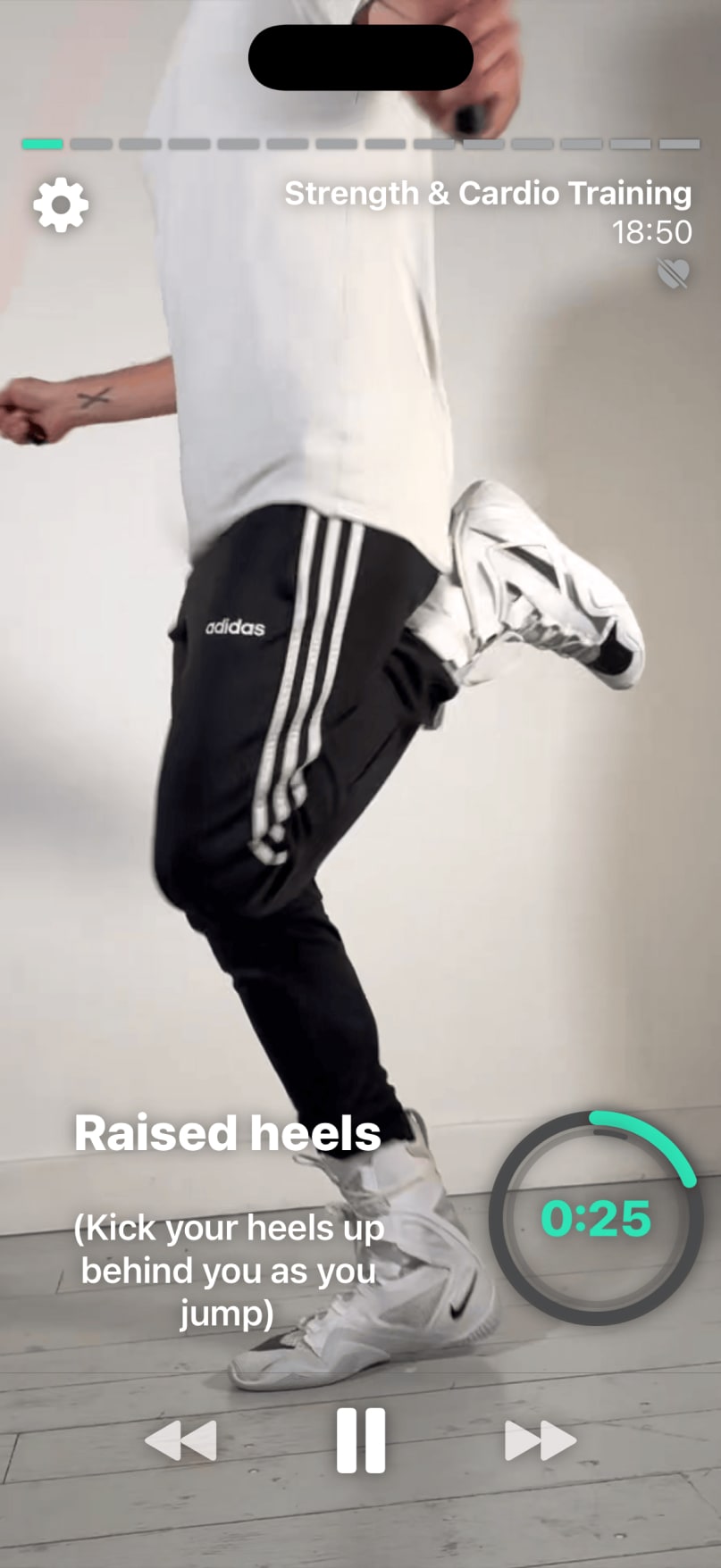 Jump rope for boxing with an app