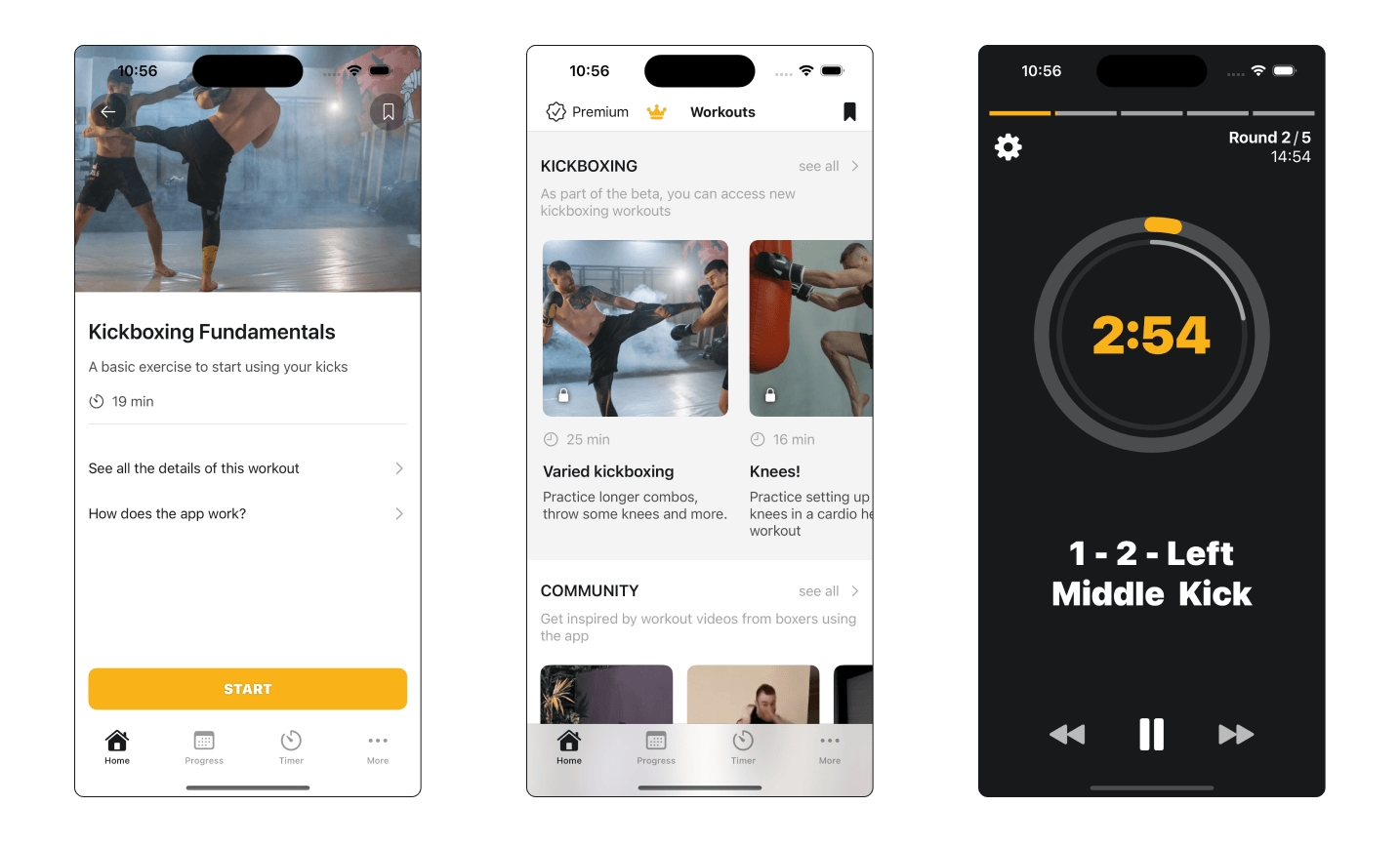 Kickboxing iOS app