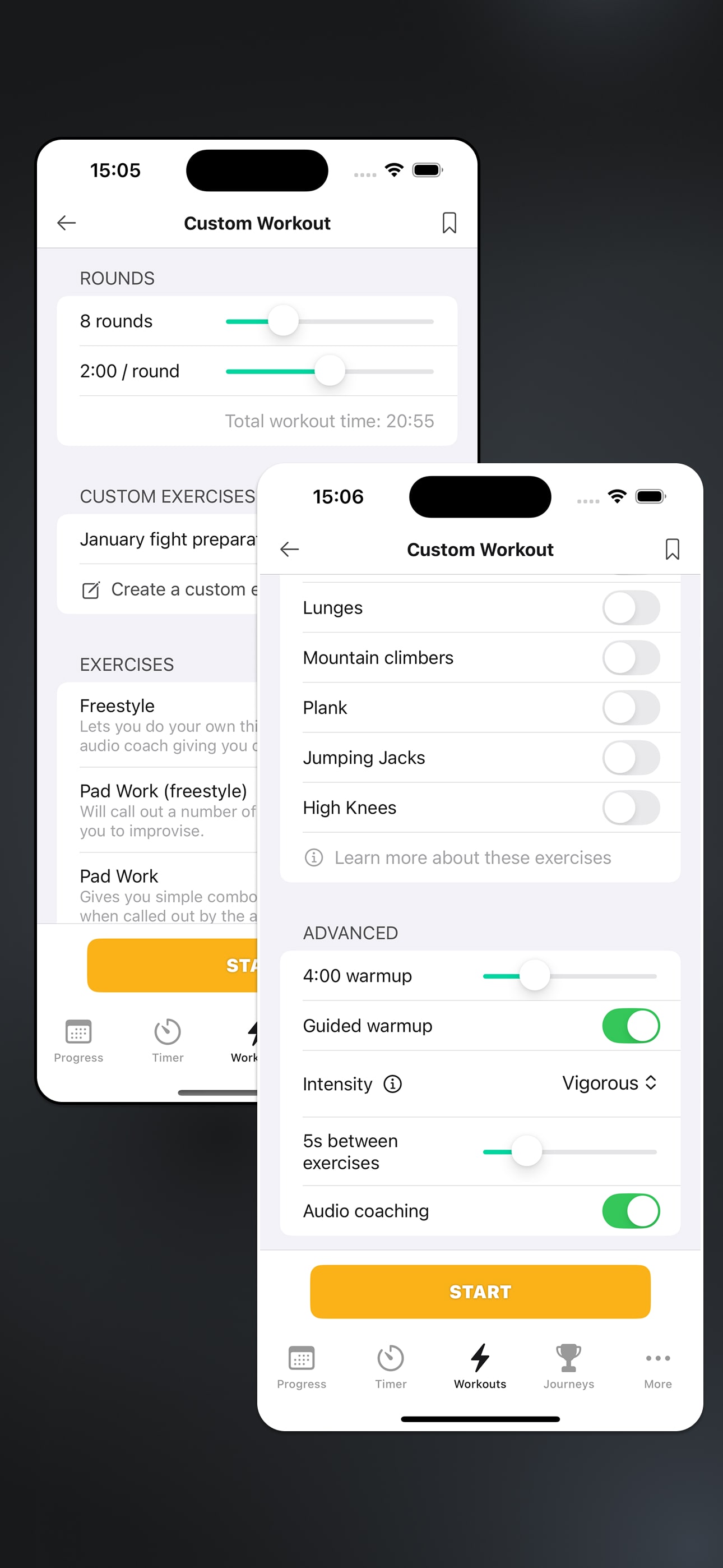 Shadow Boxing App Feature