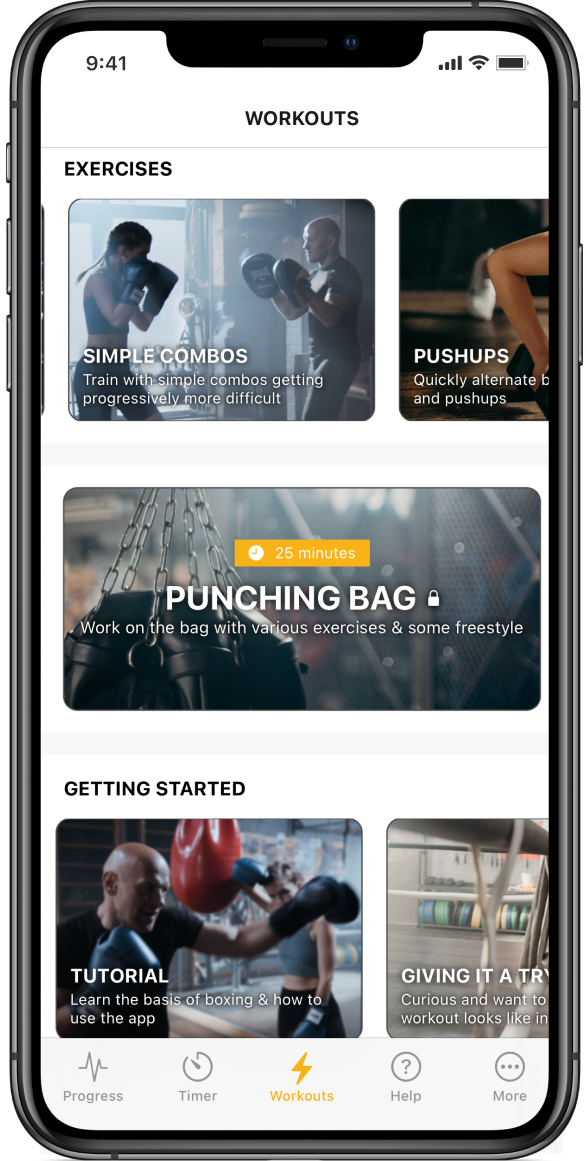 Boxing pad work app