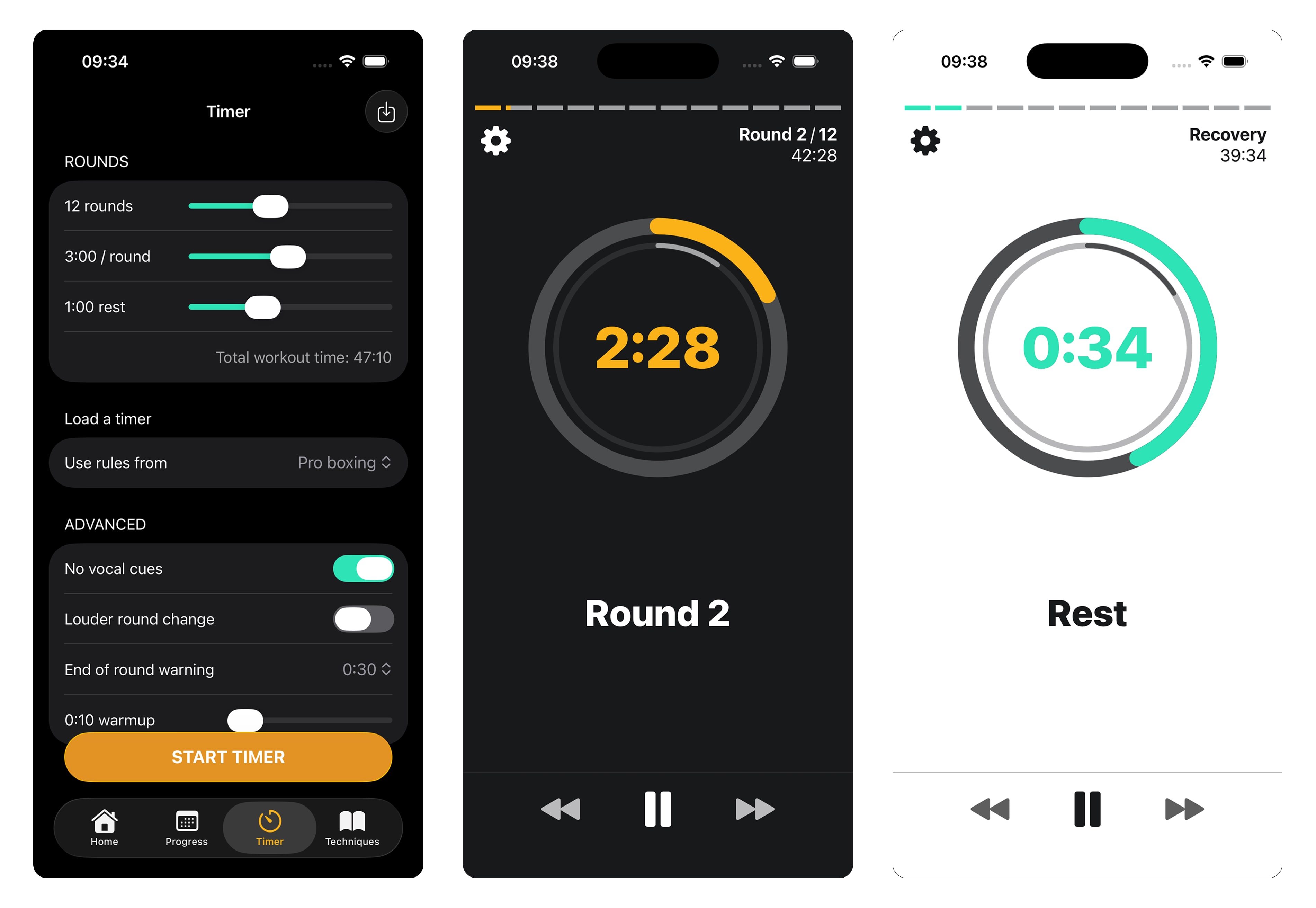 Free boxing timer iOS app