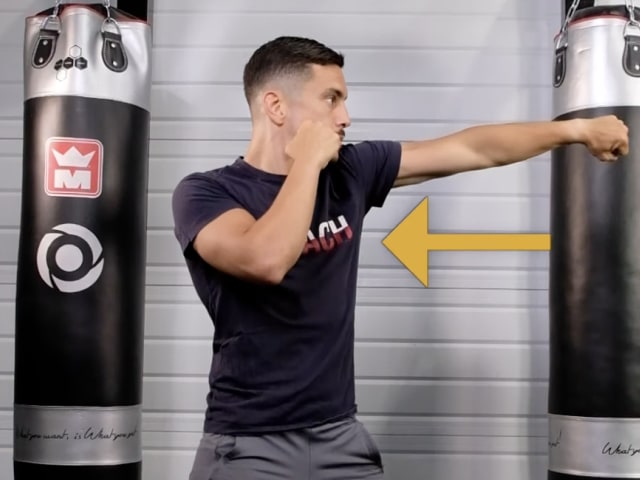 Boxer throwing a jab, from the full jab tutorial