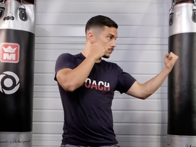 Boxer throwing an uppercut, from the full uppercut tutorial