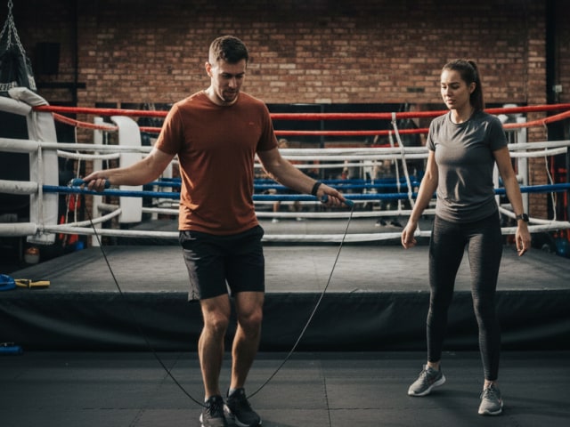 Learning to jump rope with the boxing app