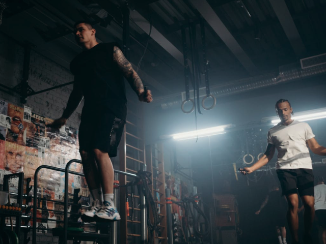 Jump rope training in boxing