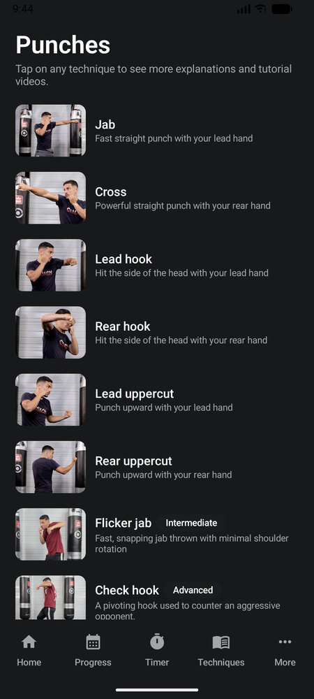 android techniques punches