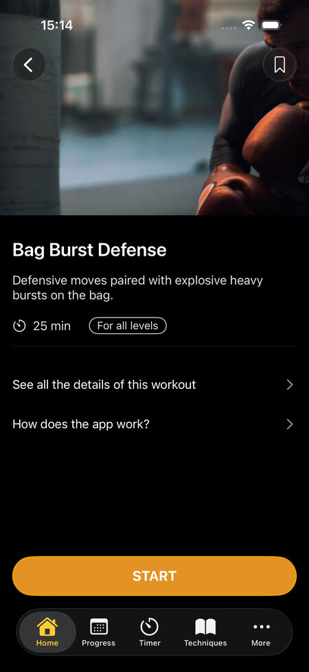 bag burst defense workout
