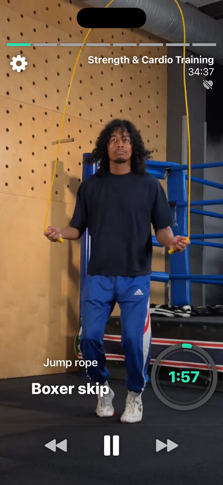 boxerskip jumprope in workout