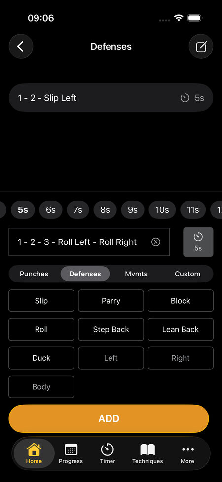 combo creator adding combos