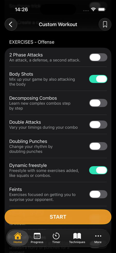 custom workout create