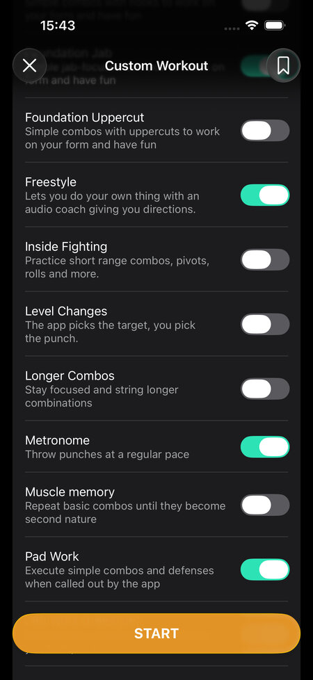 custom workout editor many exercises