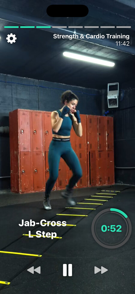 speed ladder advanced combo during workout