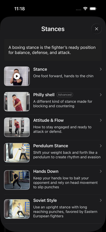 technique catalogue all stances