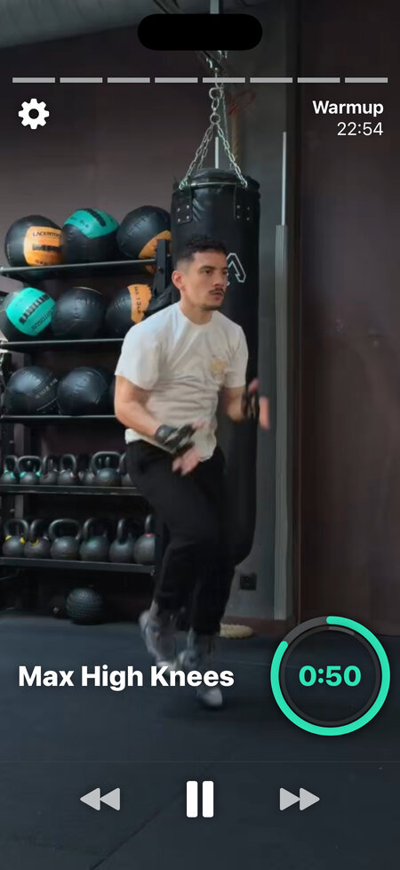 warmup workout max high knee hiit