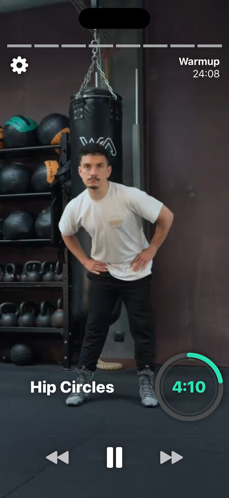 warmup workout mobility hip circles