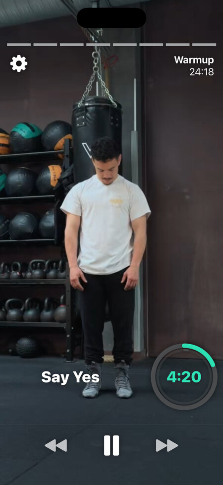 warmup workout say yes head mobility