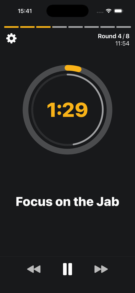 workout ongoing focus on the jab