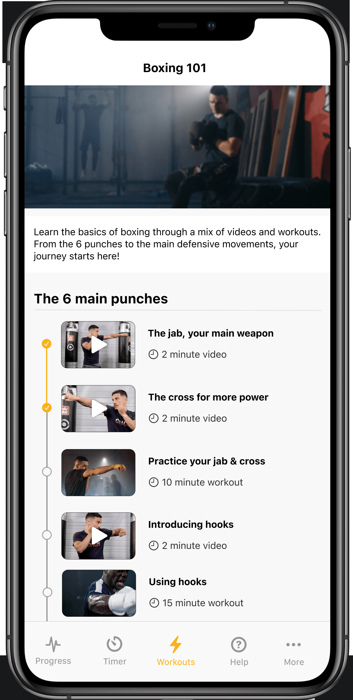 Start learning boxing with an app