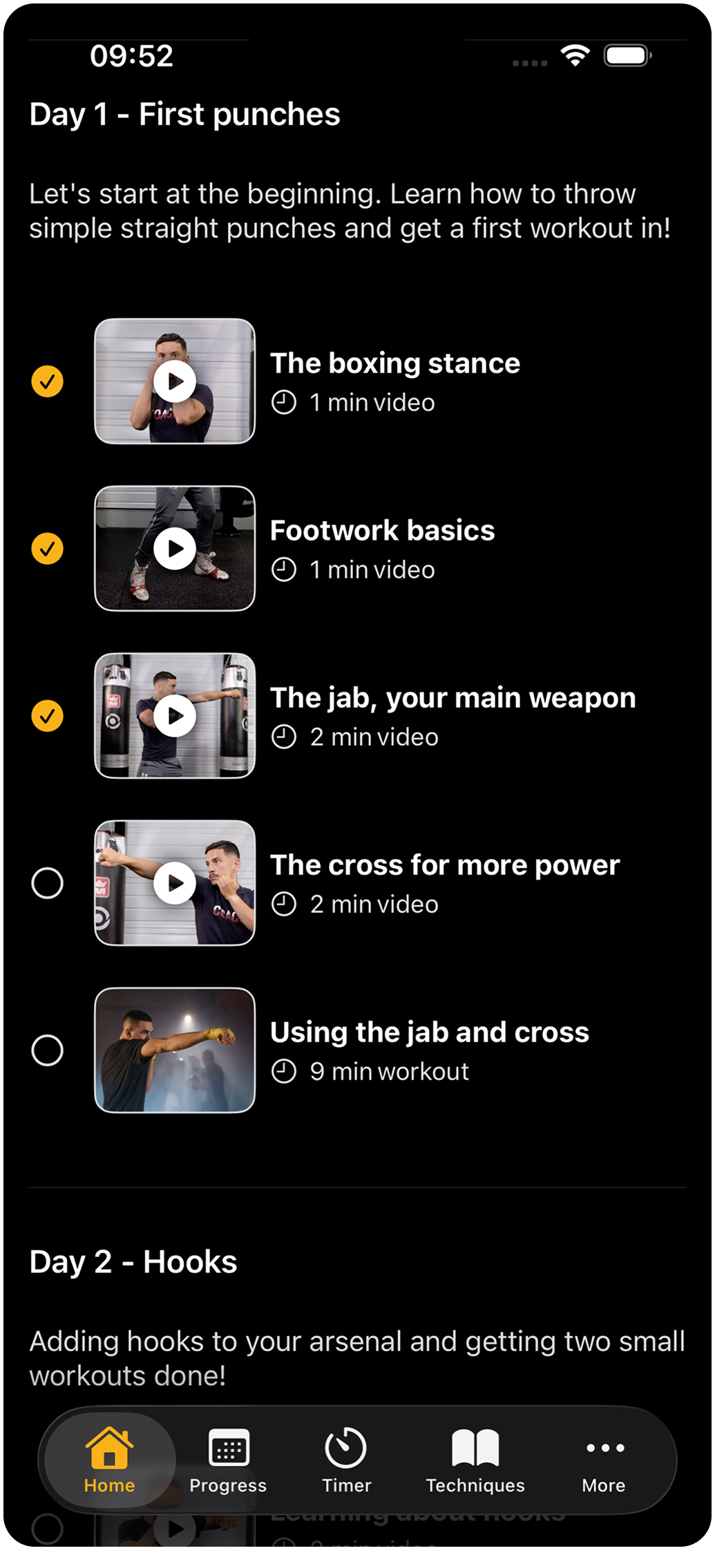 Start learning boxing with an app