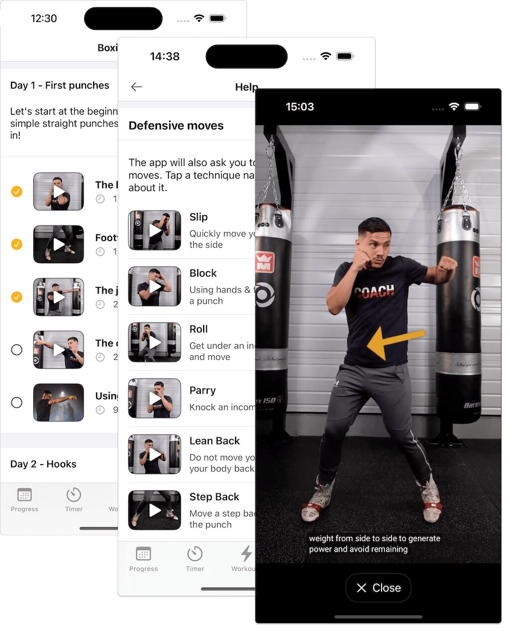 Boxing catalogue inside iOS app